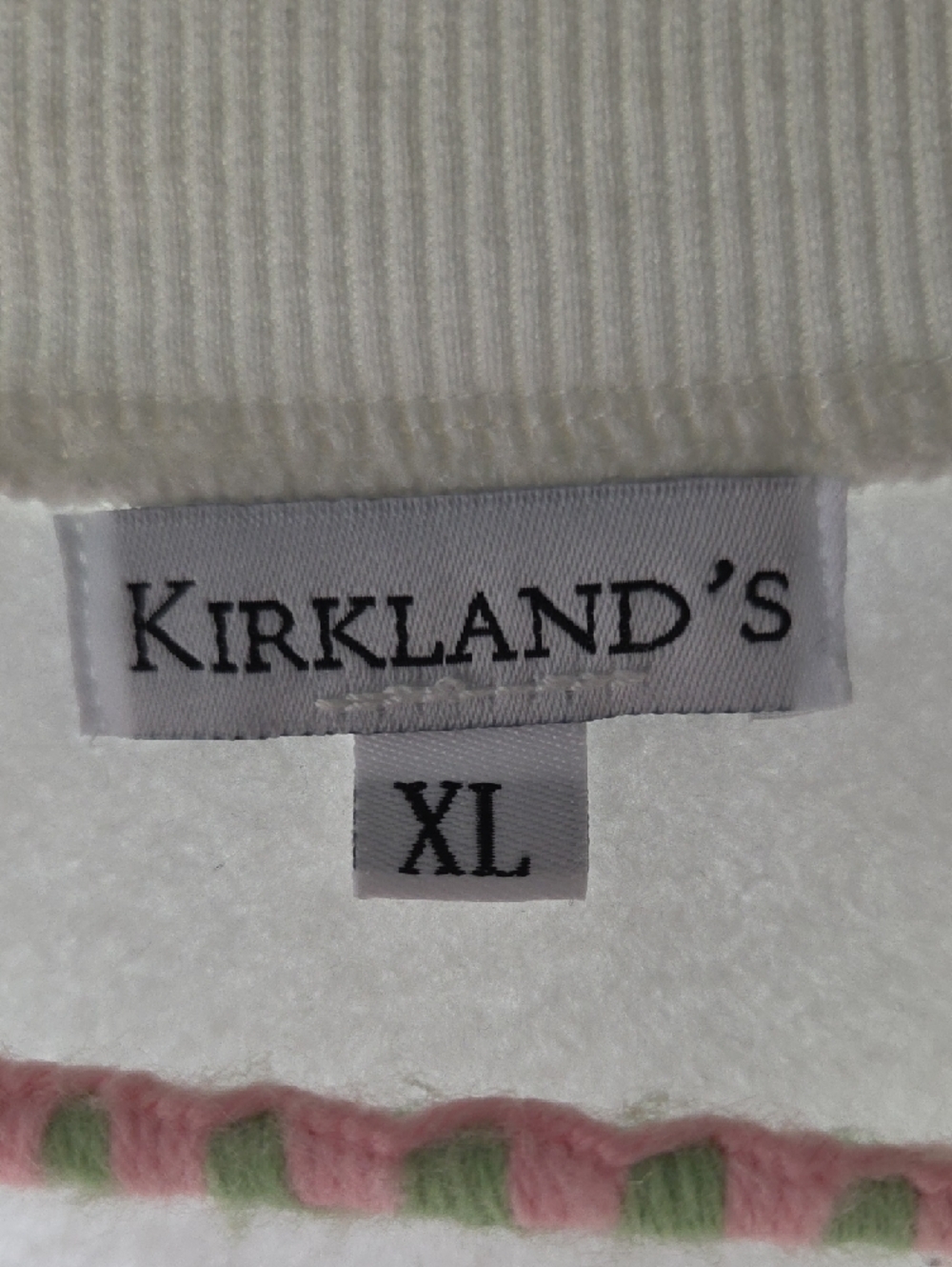 Kirklands Cream Crewneck Sweatshirt with Script Chapel Graphic - Picture 2 of 2